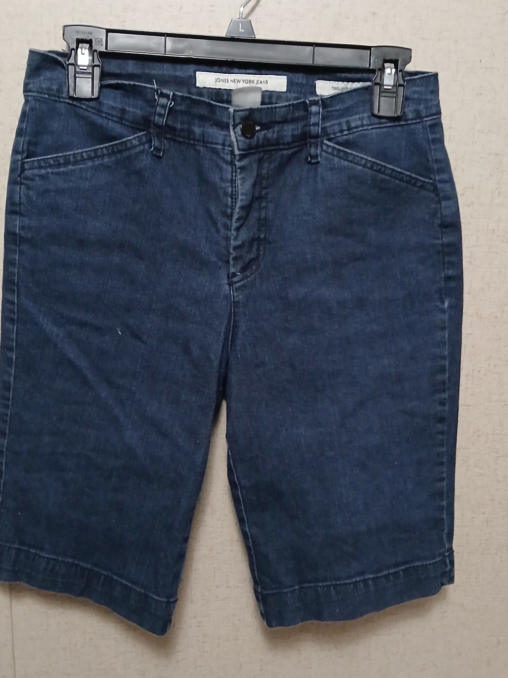 Jones New York Navy Blue Denim Bermuda Shorts